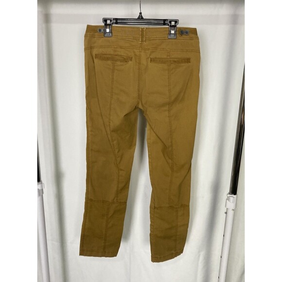 Anthropologie x Hei Hei Mustard Yellow Darby Moto Stretch Boho Pants Size 26 / 4 - Picture 3 of 10